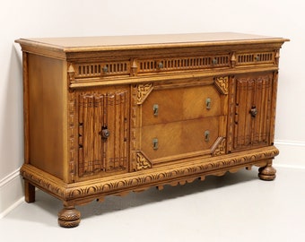 Late 20th Century Oak Jacobean Revival Style Sideboard