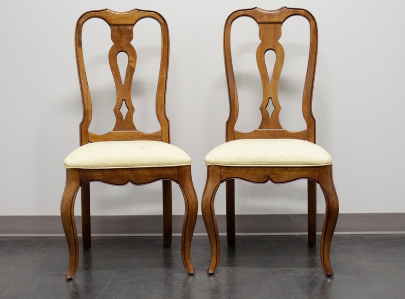 ETHAN ALLEN French Country Dining Side Chairs Pair C Etsy