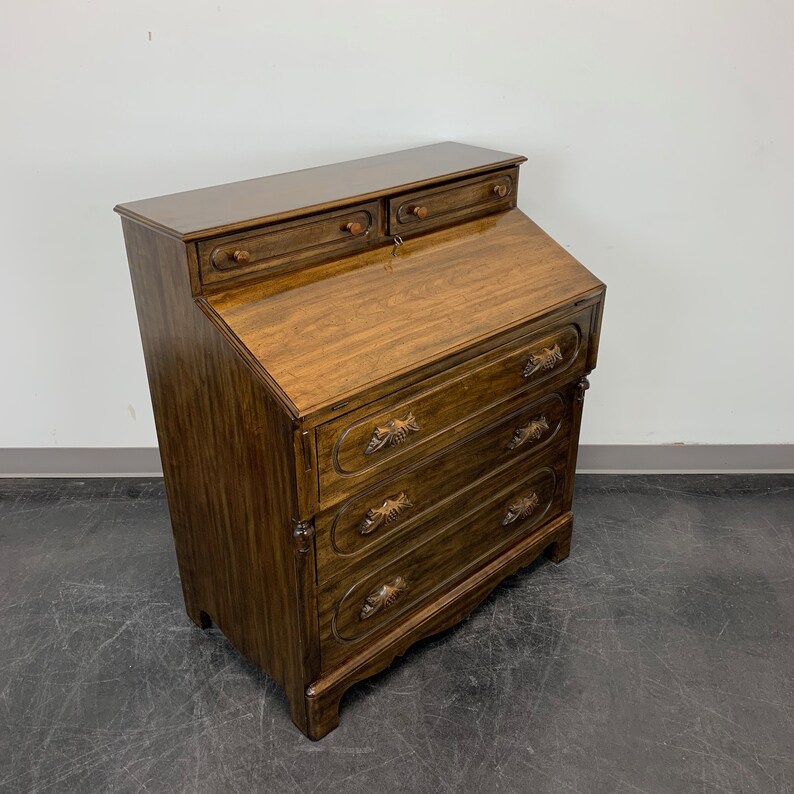 Davis Cabinet Lillian Rus Solid Walnut Victorian Slant Image 0
