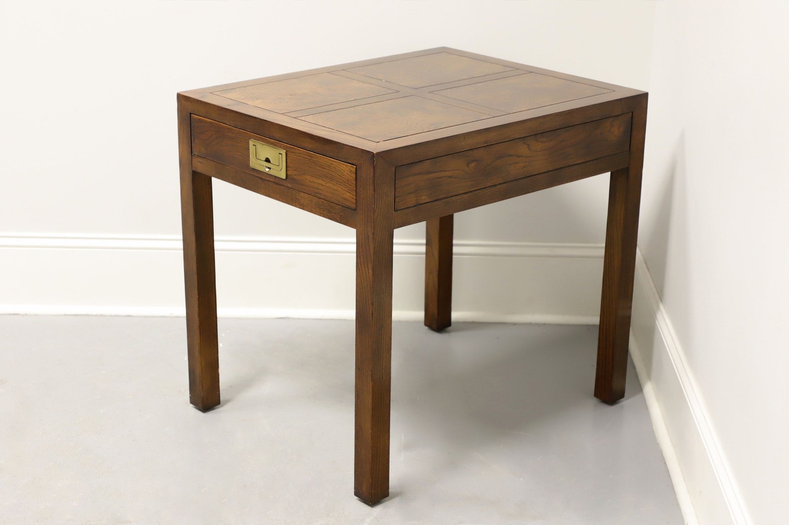 HENREDON Scene One Campaign Style End Side Table Etsy