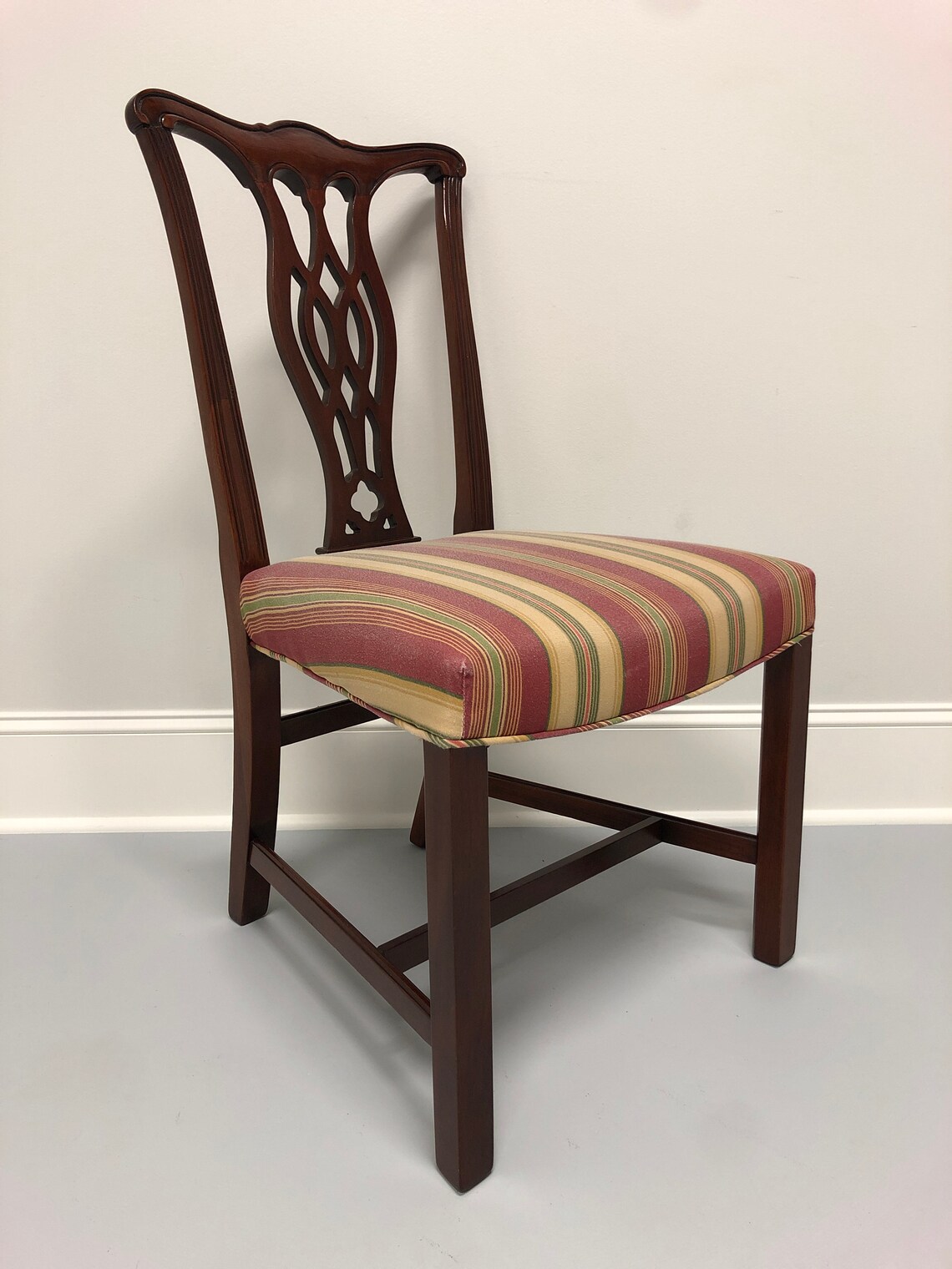 HICKORY CHAIR Solid Mahogany Chippendale Straight Leg Dining Etsy