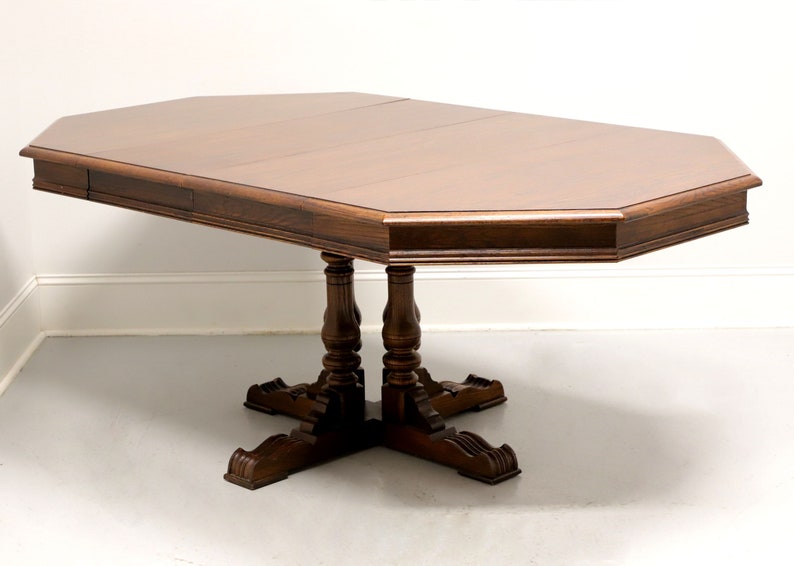 ETHAN ALLEN Royal Charter Oak Jacobean Dining Table Etsy