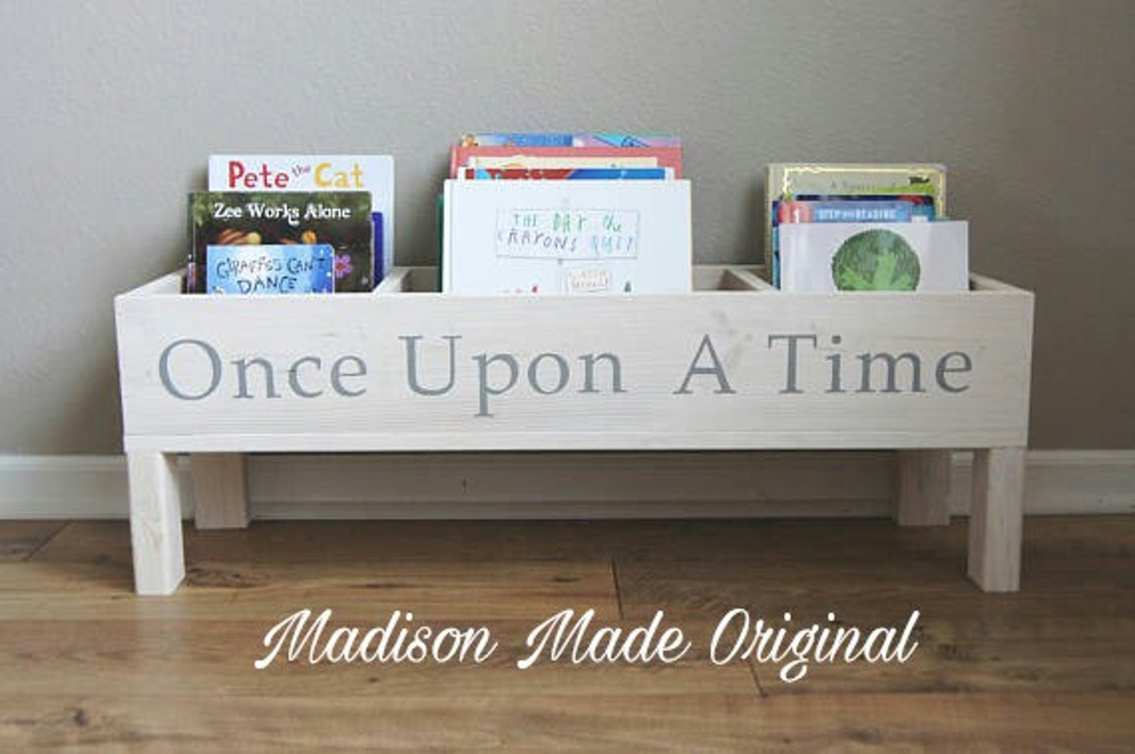 Bookshelf Baby Nursery Bookcase Book Bin Kids Storage Etsy