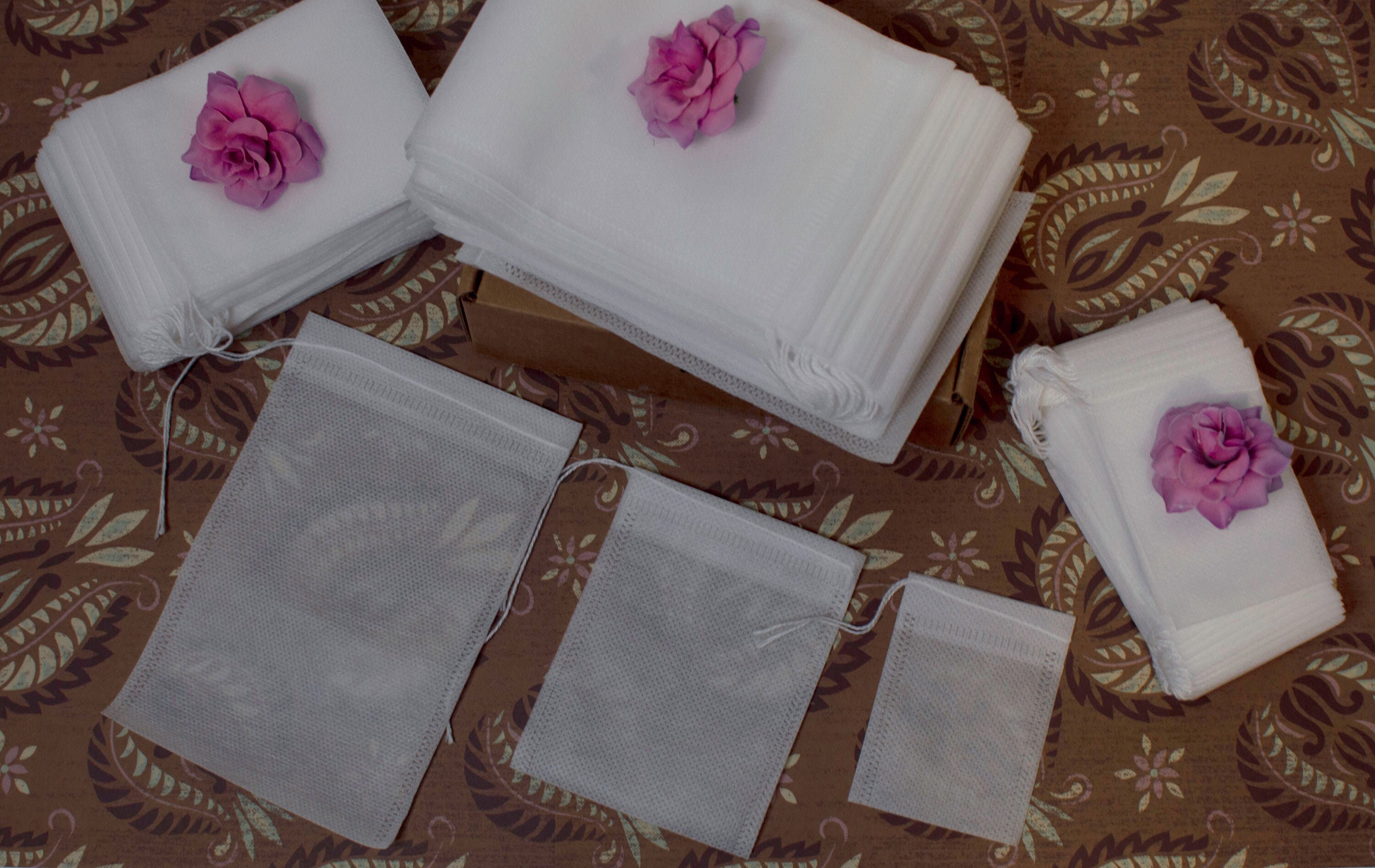 100 Empty Drawstring Tea Bags 3 Different Sizes Eco friendly Etsy