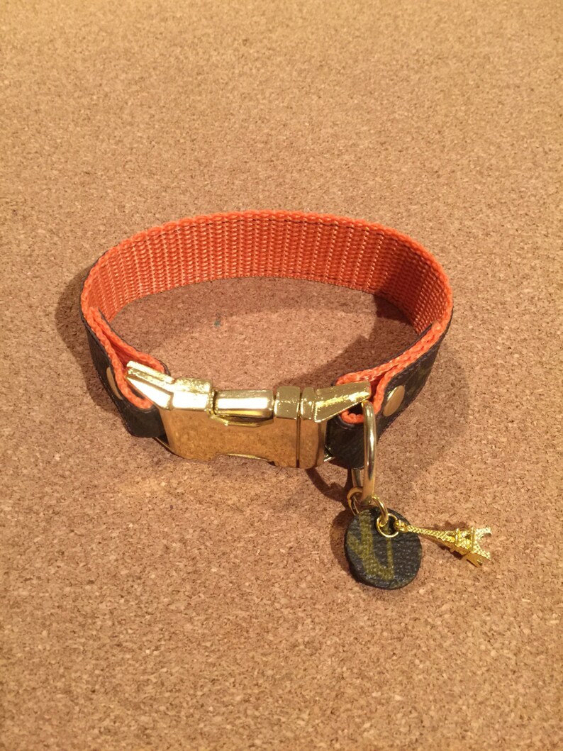 Collare Di Cane Con Nylon Webbing Upcycled Da Autentica Louis Etsy