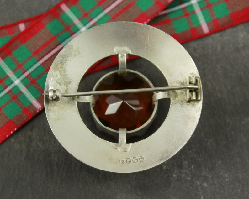 Large Cairngorm Style Scottish Brooch Traditional Plaid Pin Etsy UK
