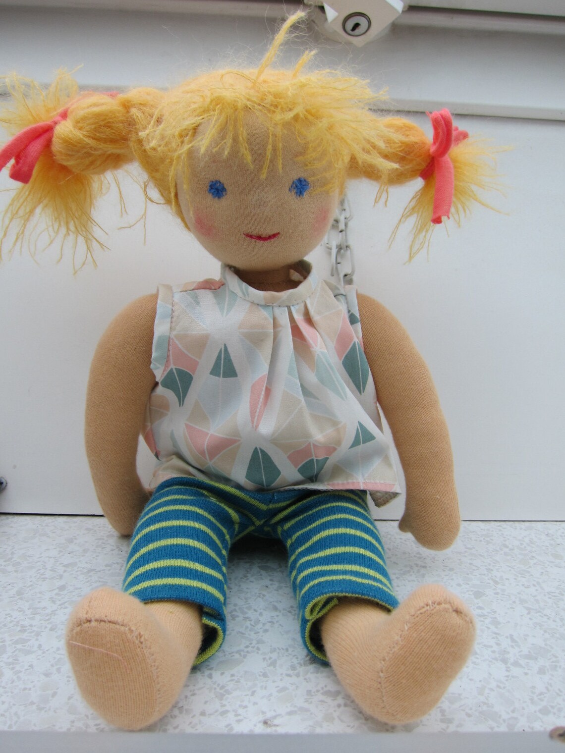 Soft Fabric Doll Baby Doll Vivi With Blond Braids Movable Etsy