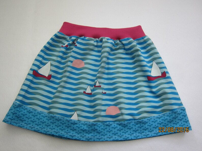 summer skirt Baby girl skirt skirt 104 size 5 summer sunset blue see with sails skirt