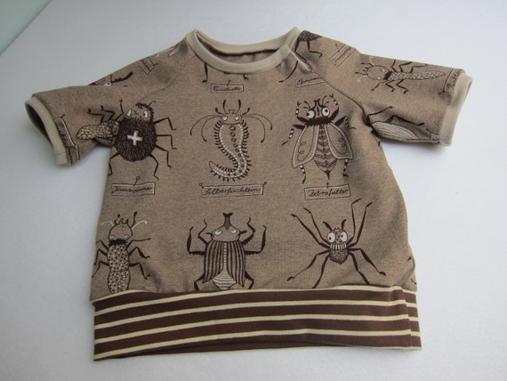 Whimsical Creepy Crawlies Baby t-shirt,  Bio shirt baby top- 74cm, 9-12 Mo, Insect T-shirt