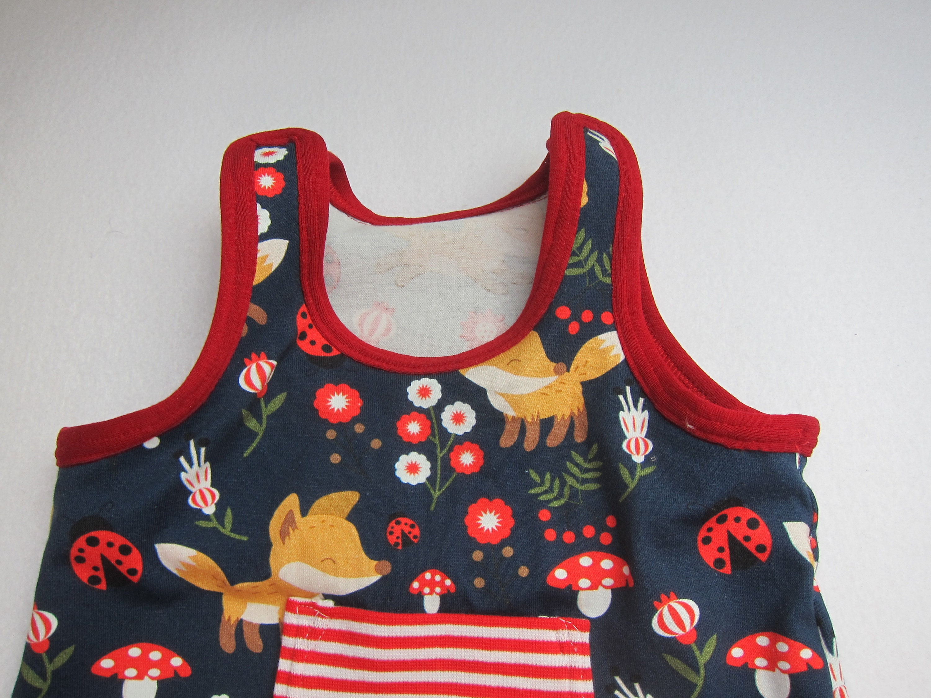 Ecological Baby Rompers Pants in Ladybugs, Mushrooms and Foxes in Lucky ...