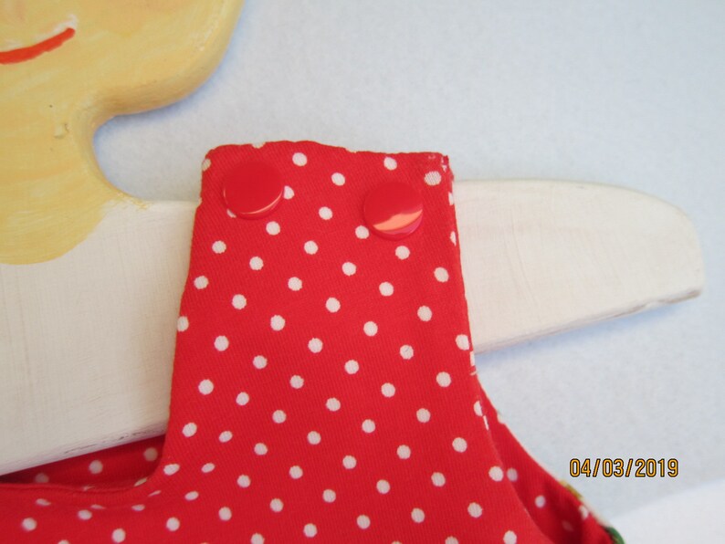 jumpsuit with ladybugs and muschrooms in white and red size 3-6 mo Ecological baby rompers in lucky charm mushrooms