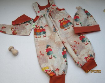 Fairy Meet rompers in size 1-3 mo,  Autumn rompers in size (56-62) sweat, ecofabric for Babies