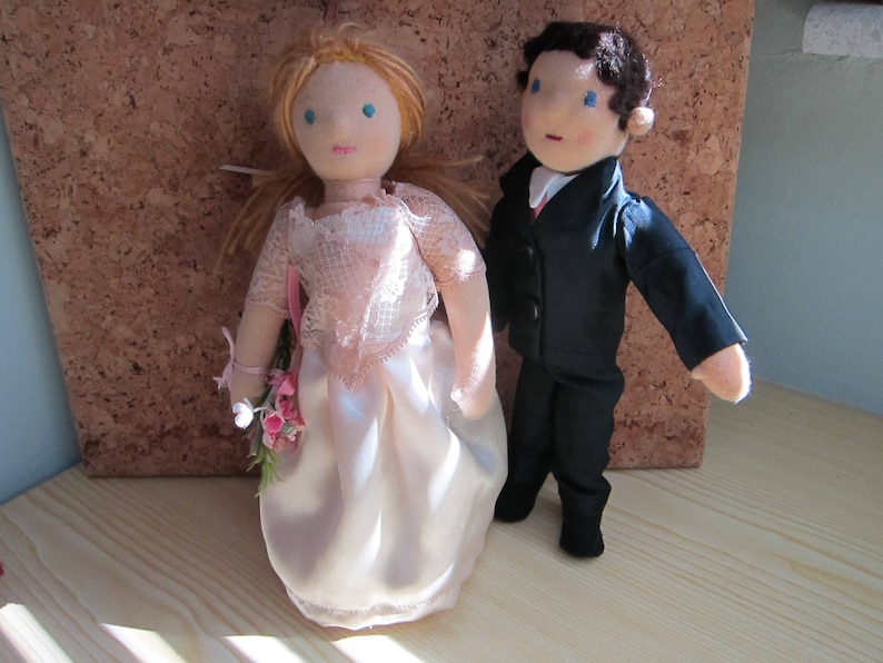 Wedding dolls Nuptial dolls Bridal dolls Mr. and Mrs. image 0