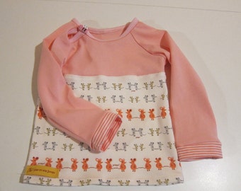 Sweet Mouse Baby shirt -Whimsical baby top - ORGANIC newborn long sleeve- organic infant -Baby button shirt. Size 6-9 mo. Made to order