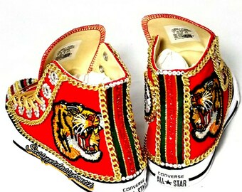 Gucci Inspired custom shoes bling strass sneakers
