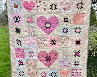 Star of my heart Quilt pattern PDF