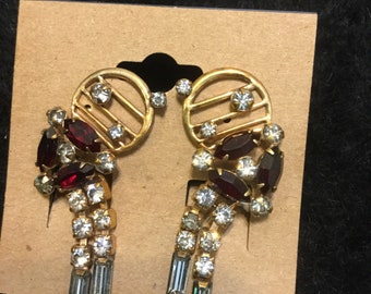 12k gold filled rhinestone earrings