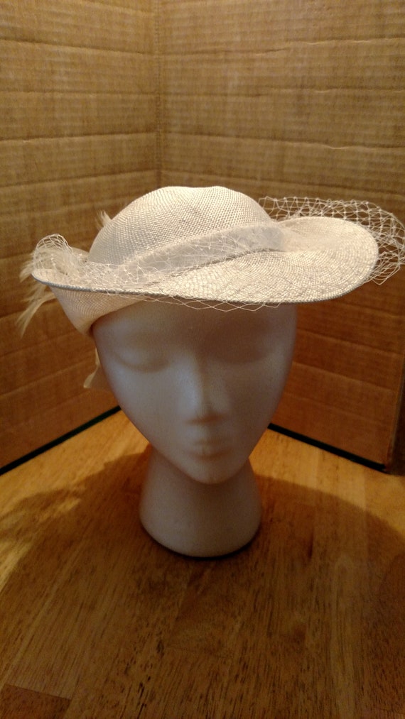 White  fino woven hat - image 2