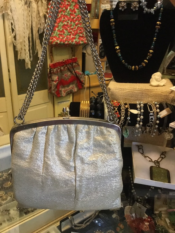 Silver metallic purse