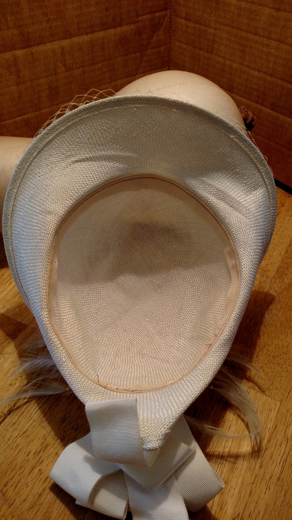 White  fino woven hat - image 5