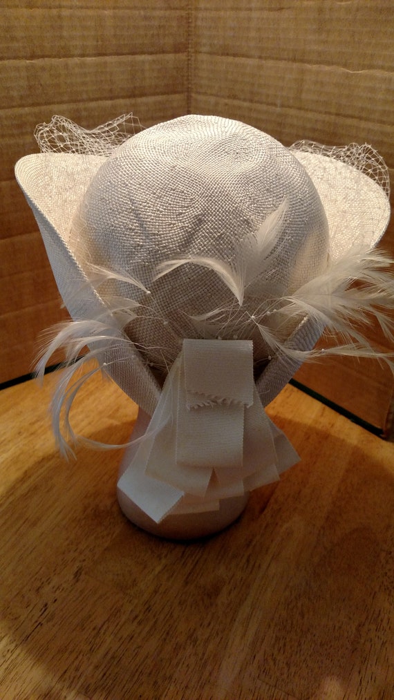 White  fino woven hat - image 4