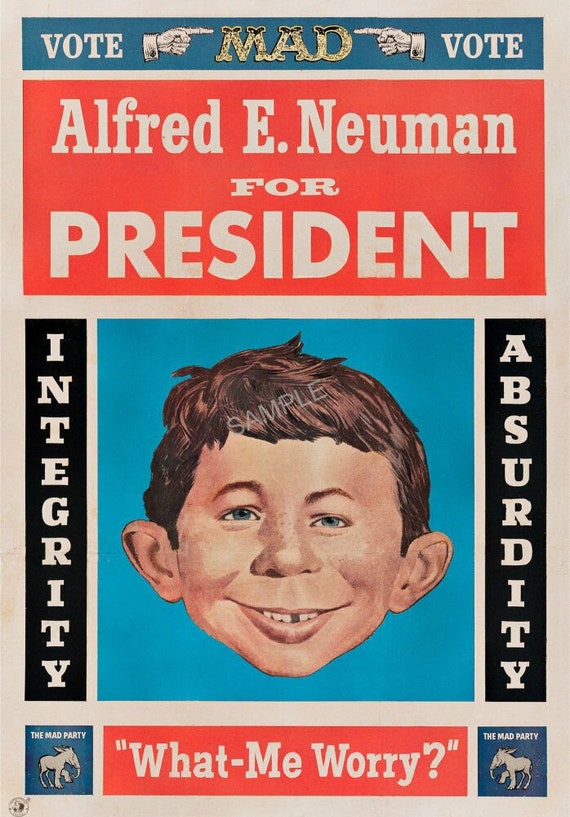 70年代 alfred e neuman ポスター Us Vintage Poster Mad Magazine Albert E. Neuman for