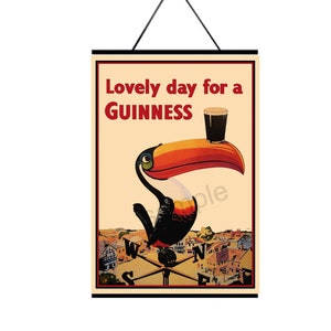 GUINNESS Toucan Vintage Alcohol Advertising Poster Art Print for Kitchen, Bar, Cafe, Pub Sheds, Mancave etc Weather Vane A3 A4