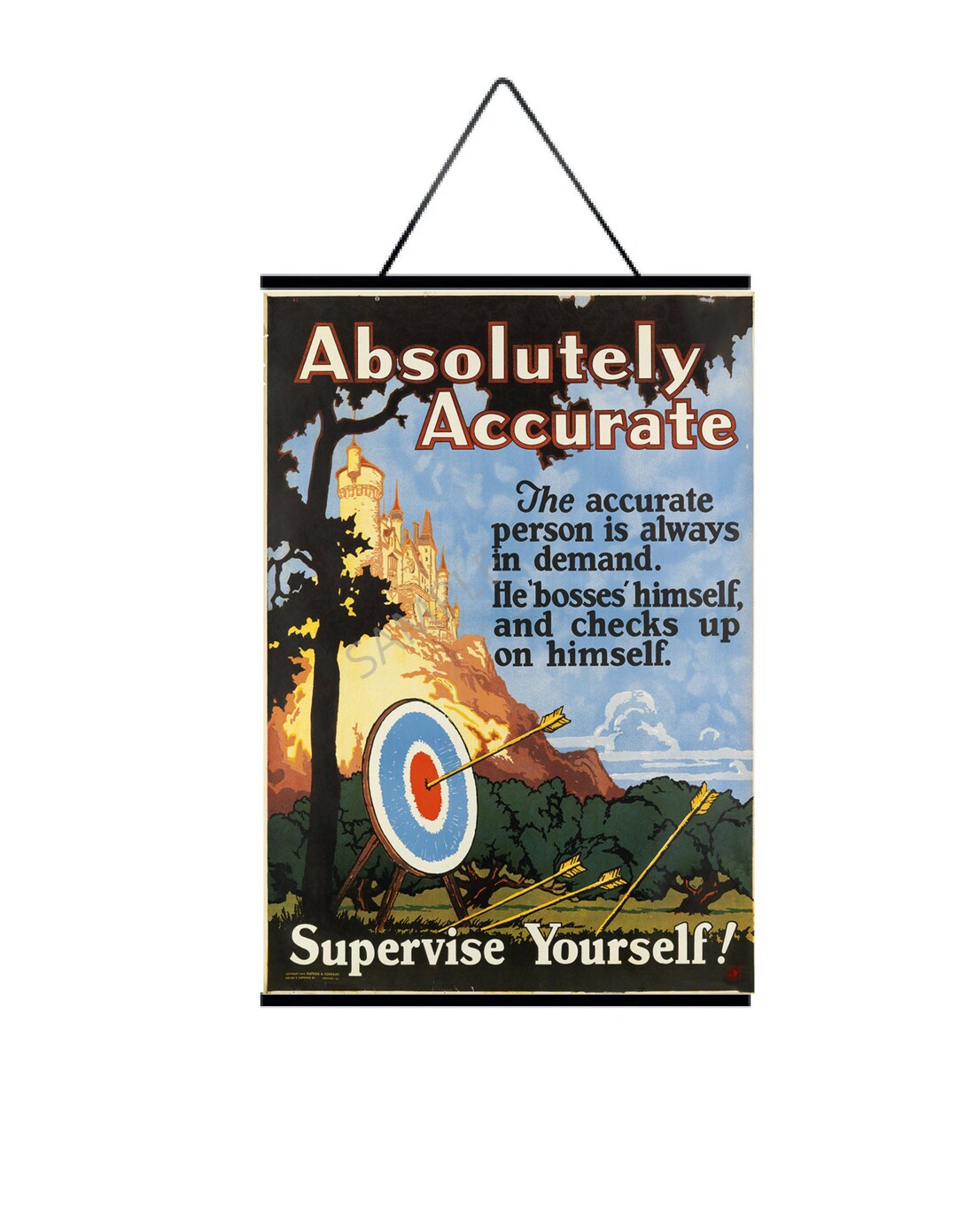 Vintage Archery Target Poster: 'be Accurate' Motivational Art Print - Etsy