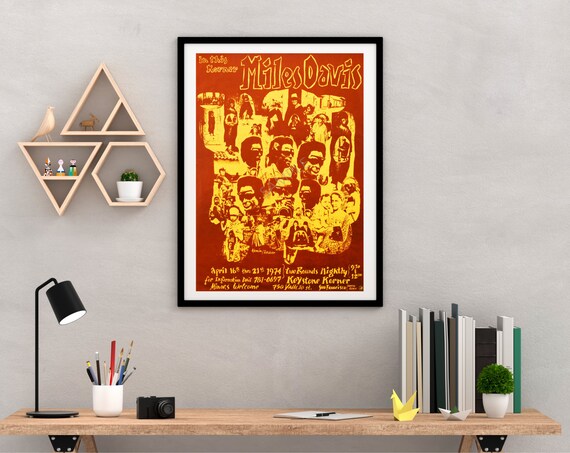 Vintage Miles Davis Poster: 1974 San Francisco Jazz Gig Art Print
