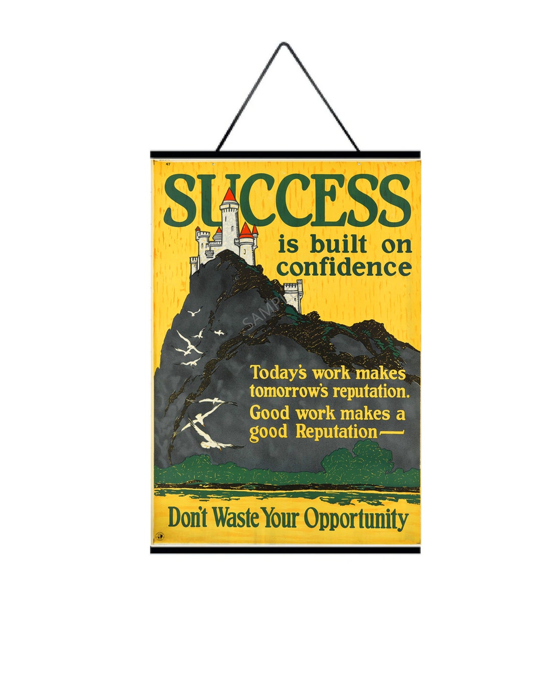 Vintage Motivational Poster Home Office Mancave Etc Wall Art Print A3 ...