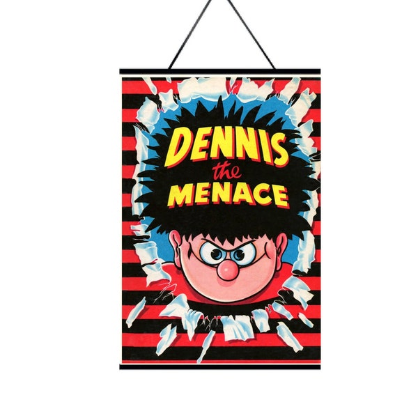 Dennis the Menace Vintage Comic Book Poster The Beano 1970's Funny Wall Art Print A3 A4