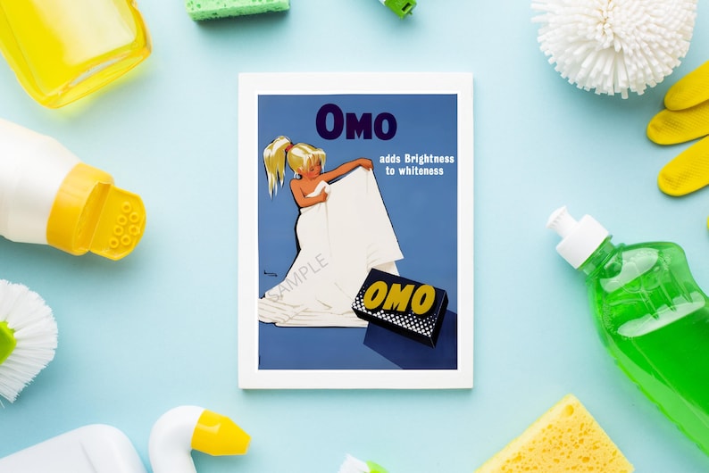 Vintage OMO Soap Powder Advert Poster: Laundry Room Art Print - Etsy UK