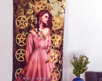 Wall Tapestry: Nine of Pentacles