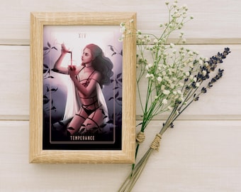 Temperance Tarot Card Print: Original Art, Ready to Gift (4x6")