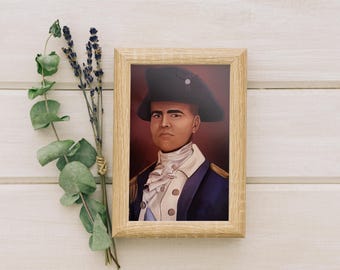 George Washington Art Print | Original Artwork, Ready to Gift (4x6"