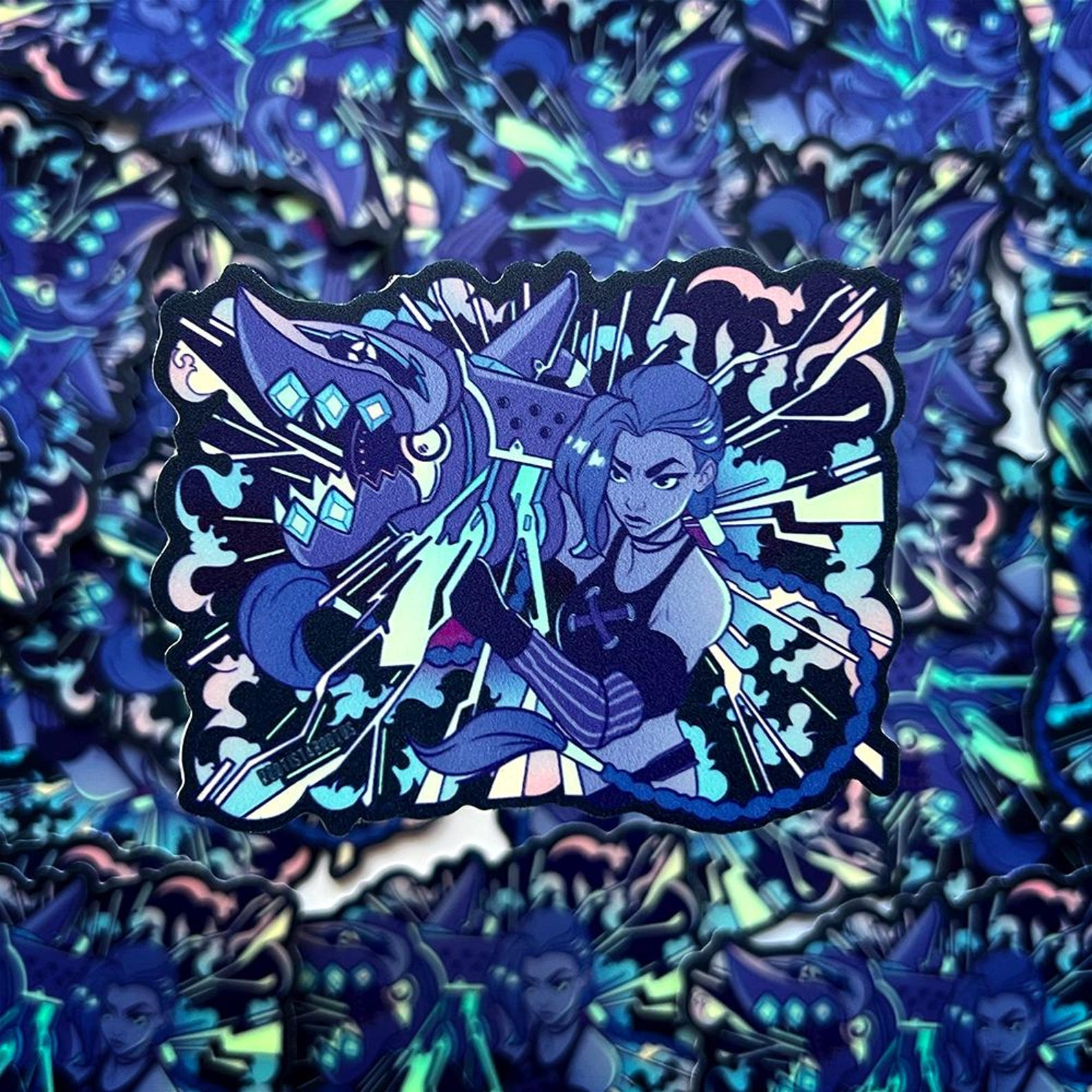Arcane Inspired Fanart Vinyl Sticker | Glow in the Dark Art Sticker ...