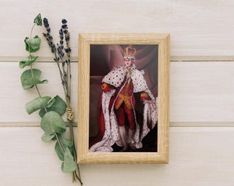 King George Portrait Print | Historical Art, Ready to Gift (4x6" )
