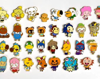 FINAL STOCK || ACNH Village Life Animal Cozy Game Enamel Pin Collection