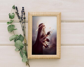 The Protector Art Print | Ready to Gift, Dark Fantasy Illustration (4x6")