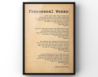 Phenomenal Woman Print Etsy