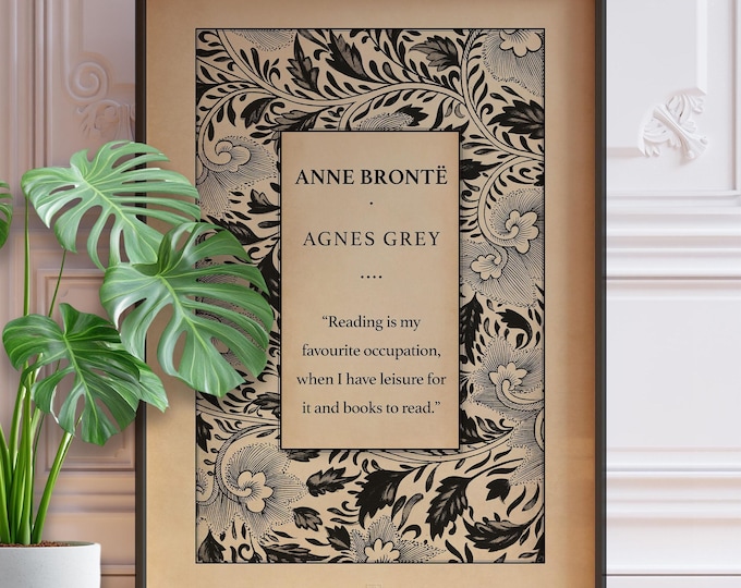 Agnes Grey Quote Print - Vintage Book Literary Wall Art