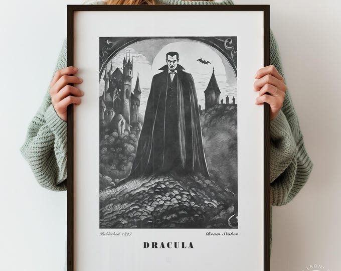 Dracula Art Print - Dark Academia Literary Poster (Framed or Unframed)