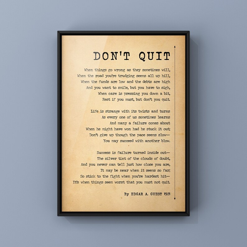 dont quit poem by edgar dont quit poem by edgar