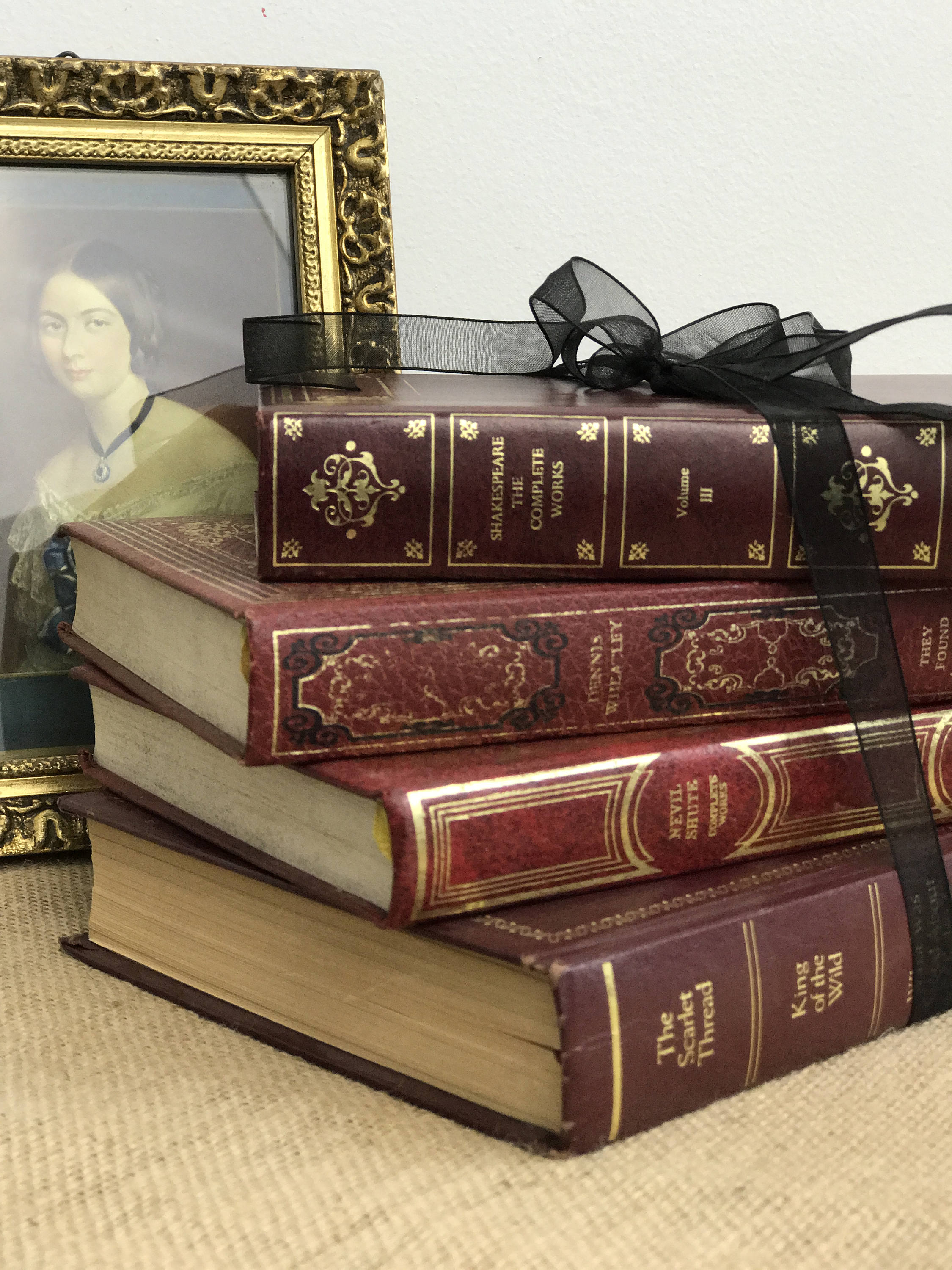 Faux Leather Books Old Books Decoration For Library Decor Instant