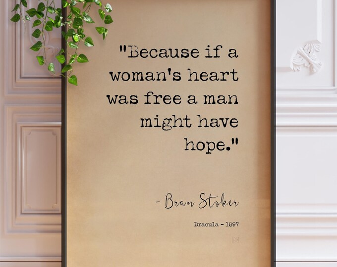 Dracula Quote Print - Bram Stoker Typography Poster