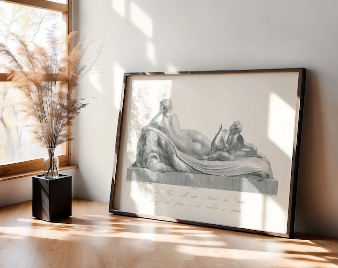 Venus Reclining Art Print - Renaissance Nude Statue, Back View Poster