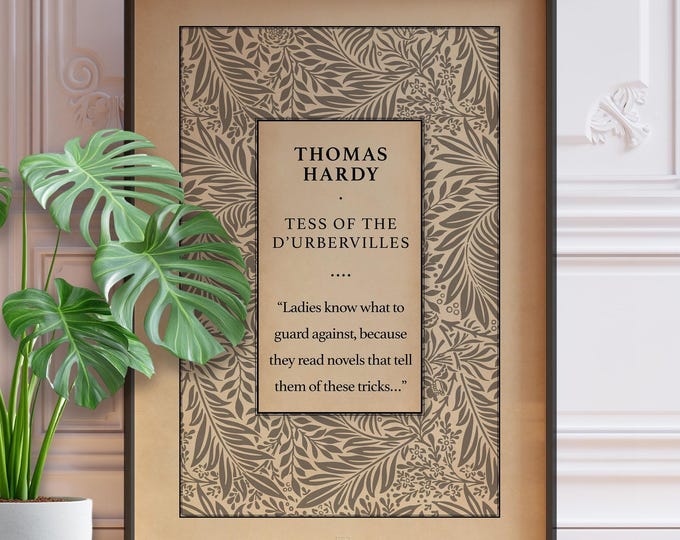Tess of the D'Urbervilles Print - Thomas Hardy Feminist Literary Quote, Vintage Book Art