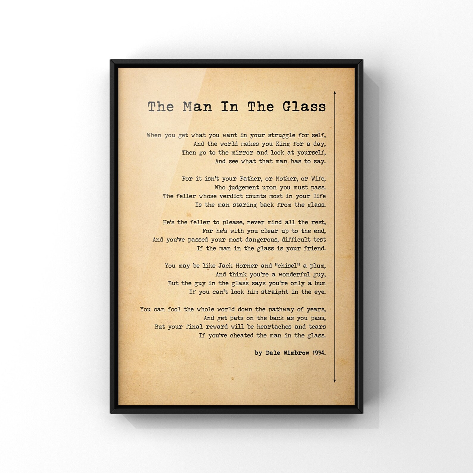 The Man in the Glass Poster Print by Dale Wimbrow the Guy in - Etsy