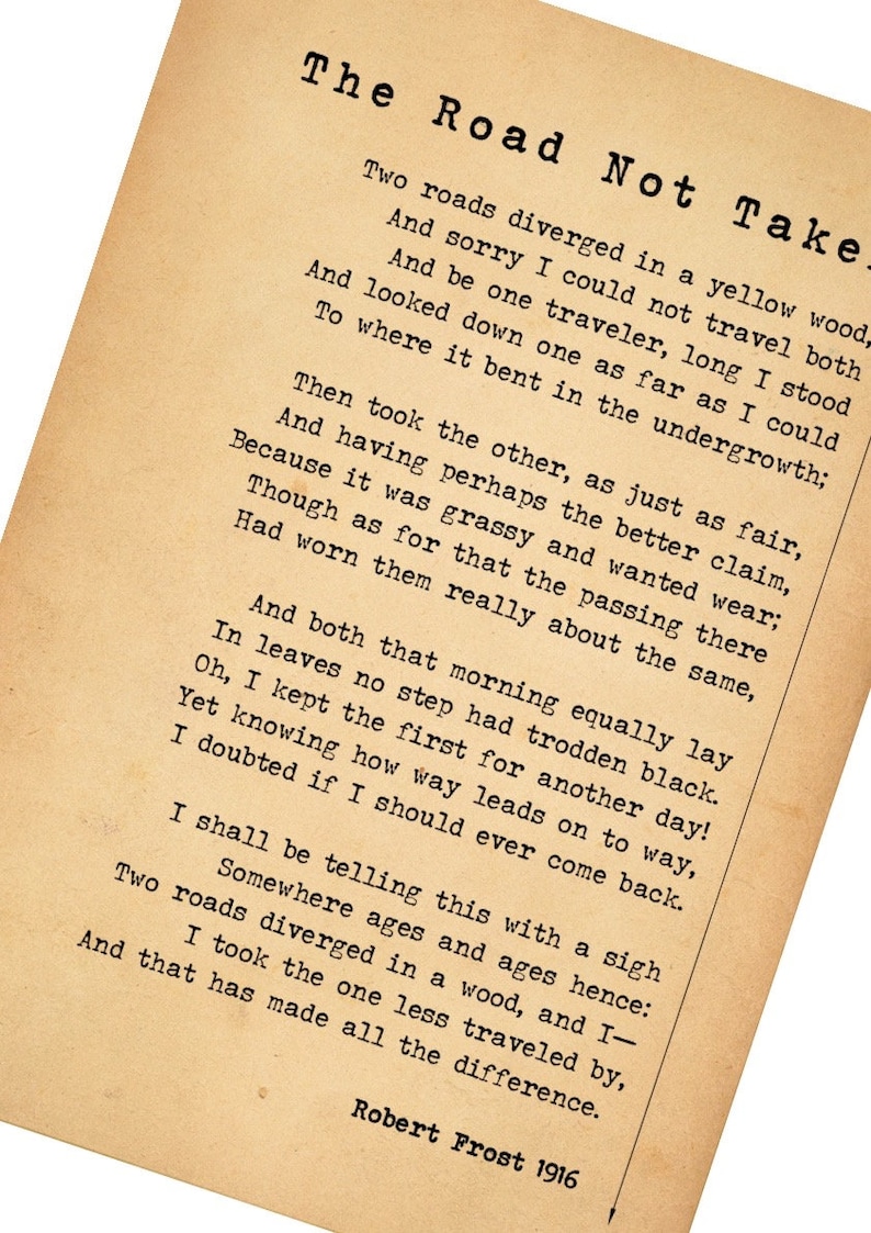 The road not taken poem - dikitravel