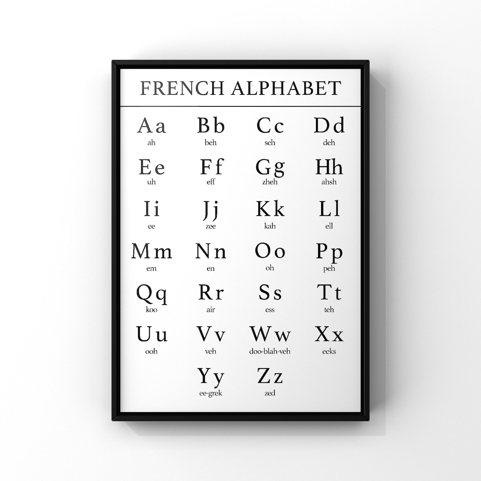 Französische Alphabet Chart Poster Druck L&rsquo;Alphabet - Etsy.de